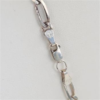 Sterling Silver Figaro Chain Necklace