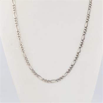 Sterling Silver Figaro Chain Necklace