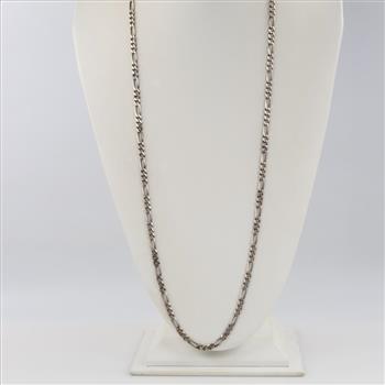 Sterling Silver Figaro Chain Necklace