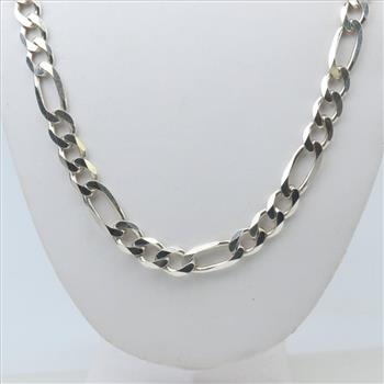 Sterling Silver Figaro Chain Necklace