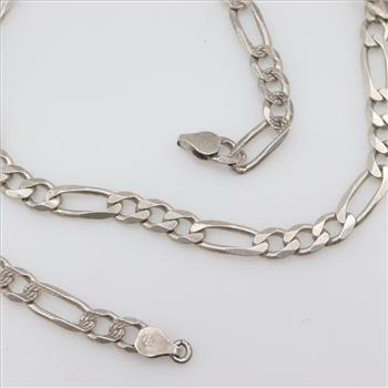Sterling Silver Figaro Chain Necklace