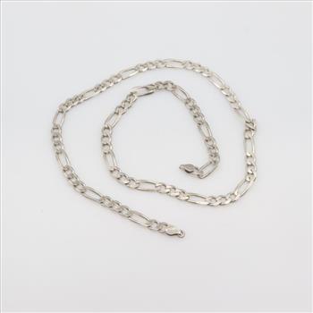 Sterling Silver Figaro Chain Necklace