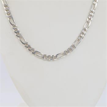 Sterling Silver Figaro Chain Necklace