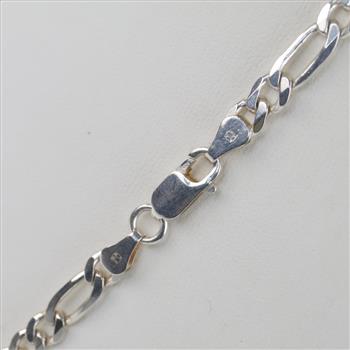 Sterling Silver Figaro Chain Necklace
