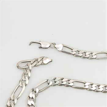 Sterling Silver Figaro Chain Necklace
