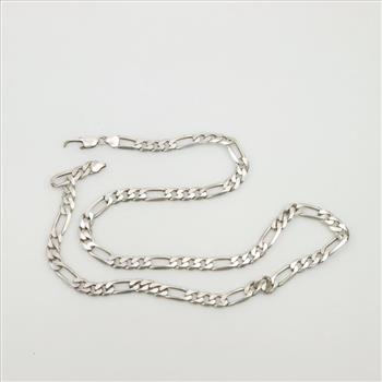 Sterling Silver Figaro Chain Necklace