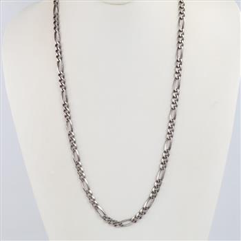 Sterling Silver Figaro Chain Necklace
