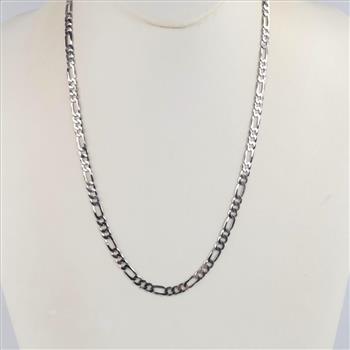 Sterling Silver Figaro Chain Necklace