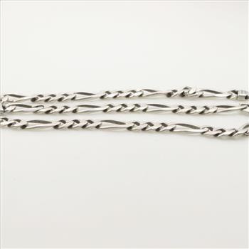 Sterling Silver Figaro Chain Necklace