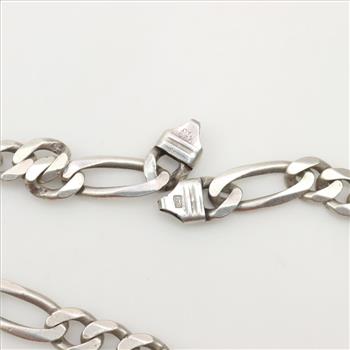 Sterling Silver Figaro Chain Necklace