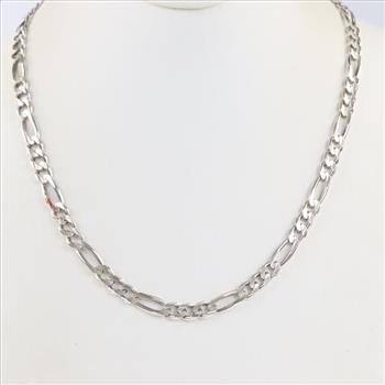 Sterling Silver Figaro Chain Necklace
