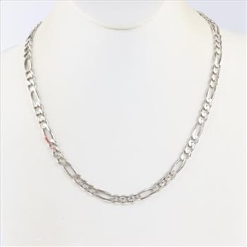 Sterling Silver Figaro Chain Necklace