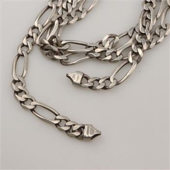 Sterling Silver Figaro Chain Necklace