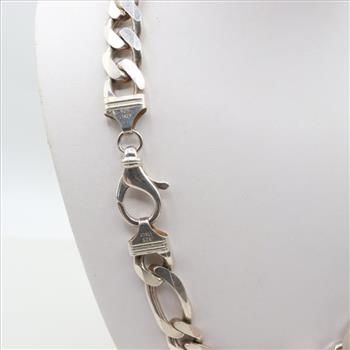 Sterling Silver Figaro Chain Necklace