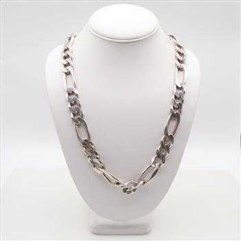 Sterling Silver Figaro Chain Necklace