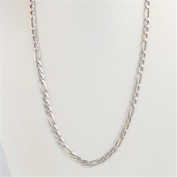 Sterling Silver Figaro Chain Necklace