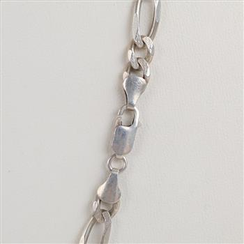 Sterling Silver Figaro Chain Necklace