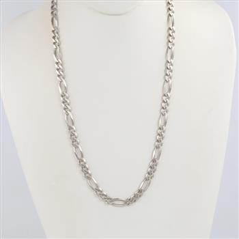 Sterling Silver Figaro Chain Necklace