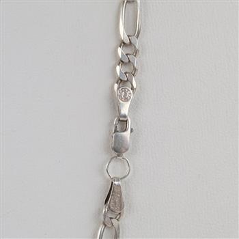 Sterling Silver Figaro Chain Necklace
