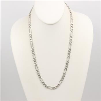 Sterling Silver Figaro Chain Necklace
