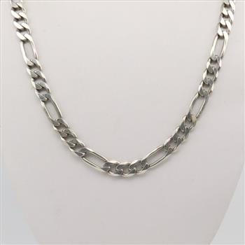 Sterling Silver Figaro Chain Necklace