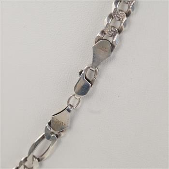 Sterling Silver Figaro Chain Necklace