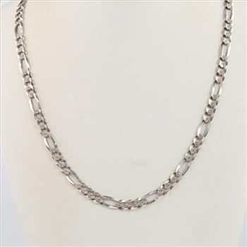 Sterling Silver Figaro Chain Necklace