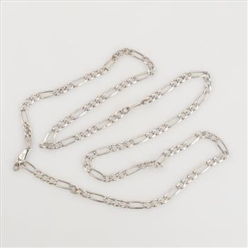 Sterling Silver Figaro Chain Necklace