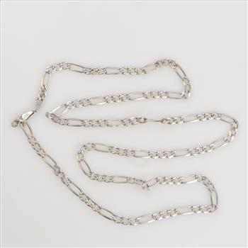 Sterling Silver Figaro Chain Necklace
