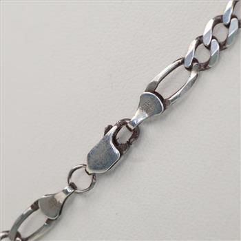 Sterling Silver Figaro Chain Necklace