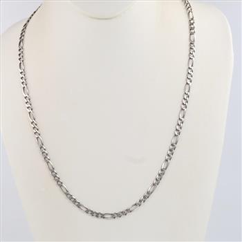 Sterling Silver Figaro Chain Necklace
