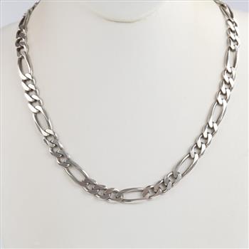Sterling Silver Figaro Chain Necklace