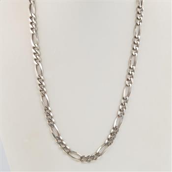 Sterling Silver Figaro Chain Necklace