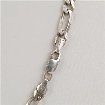 Sterling Silver Figaro Chain Necklace