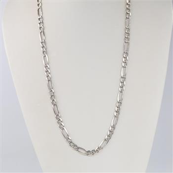 Sterling Silver Figaro Chain Necklace