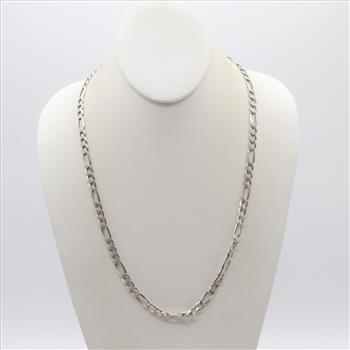 Sterling Silver Figaro Chain Necklace
