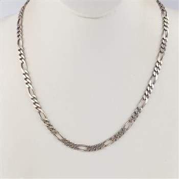 Sterling Silver Figaro Chain Necklace