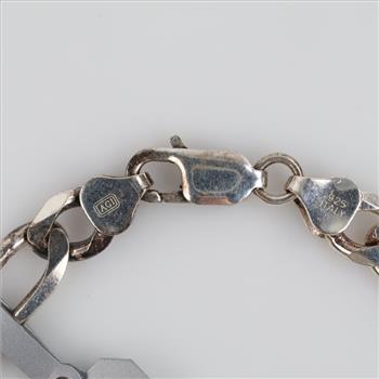 Sterling Silver Figaro Link Bracelet