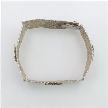 Sterling Silver Filigree Panel Bracelet