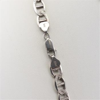 Sterling Silver Flat Mariner Necklace