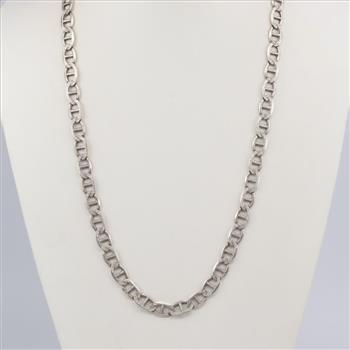 Sterling Silver Flat Mariner Necklace