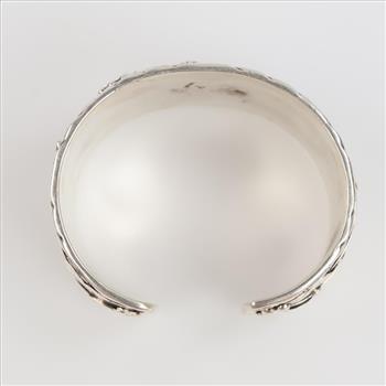 Sterling Silver Floral Cuff