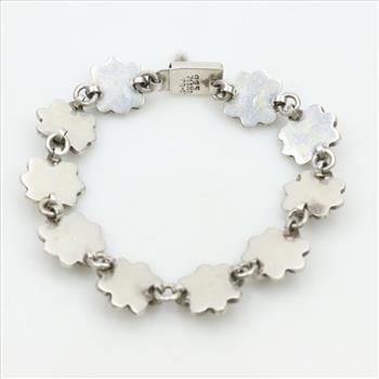 Sterling Silver Flower Bracelet