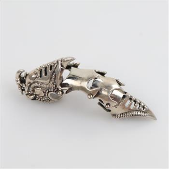 Sterling Silver Full Finger Articulated Ring