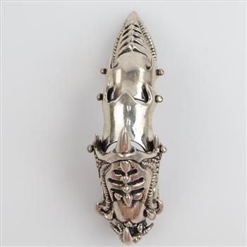 Sterling Silver Full Finger Articulated Ring