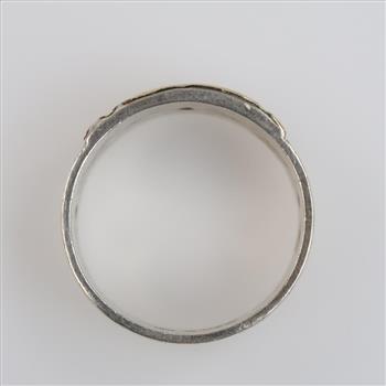 Sterling Silver Gold Accent Band