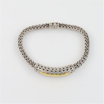 Sterling Silver Gold Accent Bracelet
