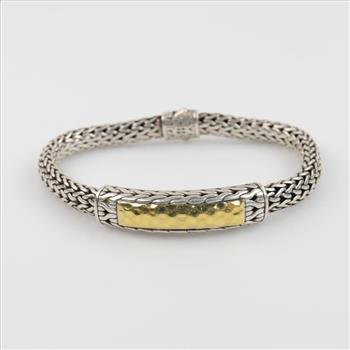 Sterling Silver Gold Accent Bracelet