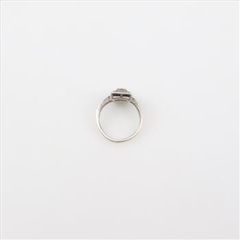 Sterling Silver Gold Accent Diamond Ring