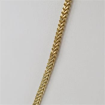 Sterling Silver Gold Plated Hollow Link Necklace